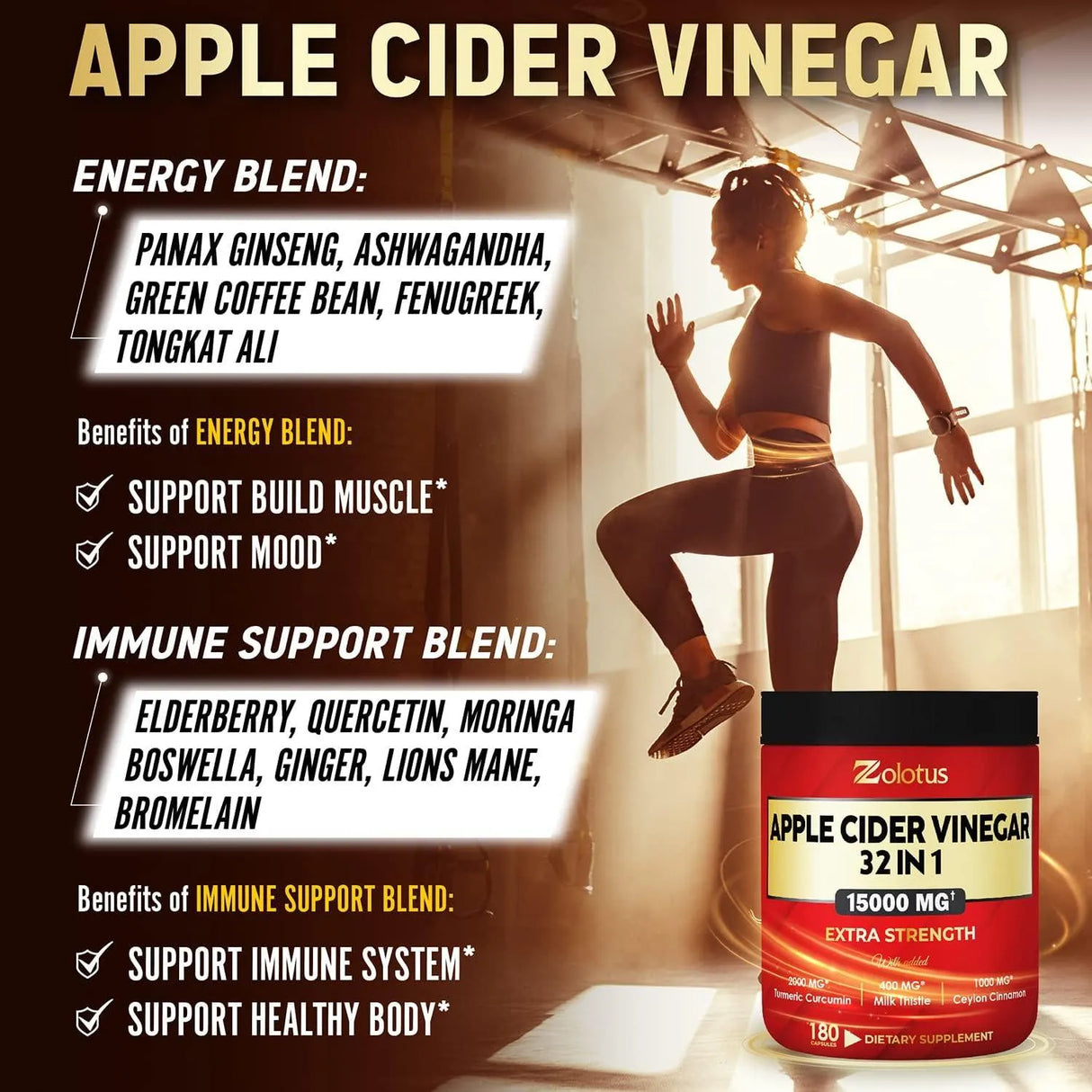 ZOLOTUS - Zolotus 32 in 1 Apple Cider Vinegar 15,000Mg. 180 Capsulas - The Red Vitamin MX - Suplementos Alimenticios - {{ shop.shopifyCountryName }}