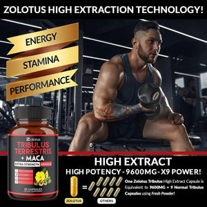 ZOLOTUS - Zolotus Premium Tribulus Terrestris Maca 9600Mg. 90 Capsulas - The Red Vitamin MX - Suplementos Alimenticios - {{ shop.shopifyCountryName }}