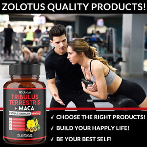 ZOLOTUS - Zolotus Premium Tribulus Terrestris Maca 9600Mg. 90 Capsulas - The Red Vitamin MX - Suplementos Alimenticios - {{ shop.shopifyCountryName }}