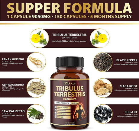 ZOLOTUS - Zolotus Tribulus Terrestris 9050Mg. 150 Capsulas - The Red Vitamin MX - Suplementos Alimenticios - {{ shop.shopifyCountryName }}