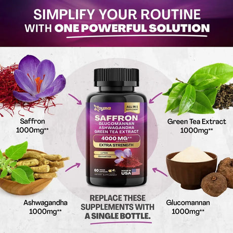 ZOYAVA - Zoyava Saffron Supplement 6 in 1 60 Capsulas - The Red Vitamin MX - Suplementos Alimenticios - {{ shop.shopifyCountryName }}