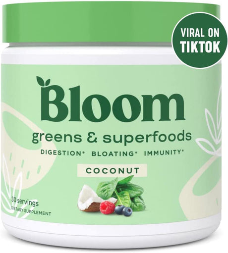Bloom Nutrition Green Superfood | Super Greens Powder Juice & Smoothie Mix 30 Servicios - The Red Vitamin MX