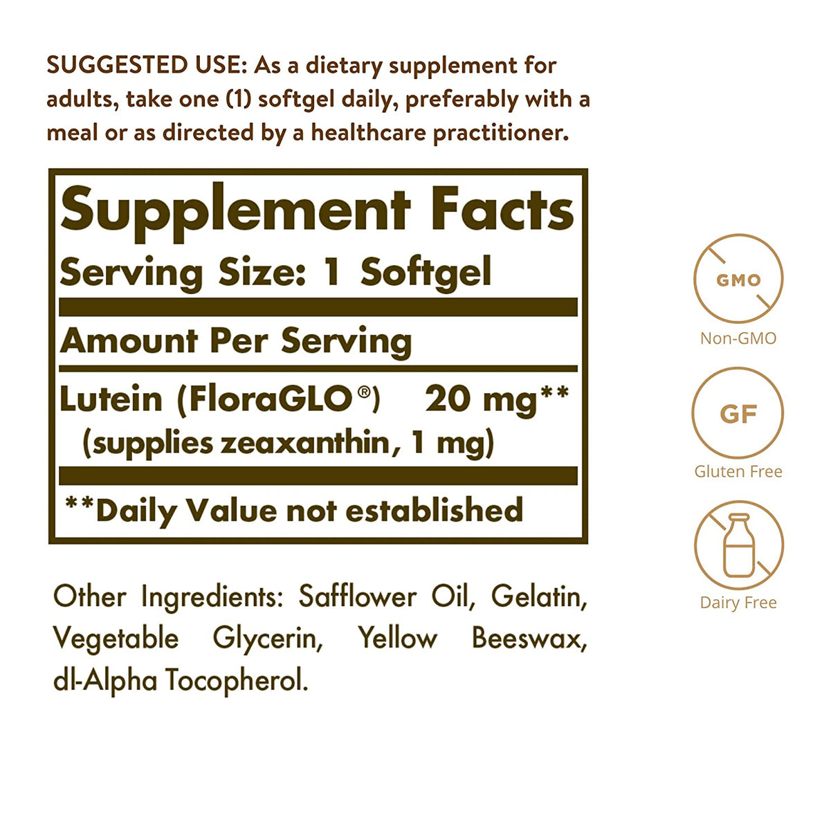 Solgar Lutein 20Mg. 60 Capsulas Blandas - The Red Vitamin MX