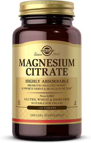 Solgar Magnesium Citrate 120 Tabletas - The Red Vitamin MX