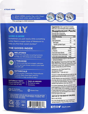 OLLY Extra Strength Sleep Melatonin Gummies 60 Gomitas - The Red Vitamin MX