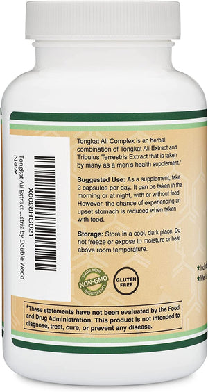 Double Wood Supplements Tongkat Ali Complex 1020Mg. 120 Capsulas