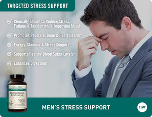 Naturewise Multivitamin for Men's Daily Stress Support with Sensoril Ashwagandha and 22 Essential Nutrients 60 Capsulas - The Red Vitamin MX