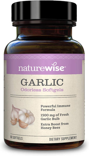 Naturewise Garlic Odorless 1500Mg. 60 Capsulas Blandas - The Red Vitamin MX