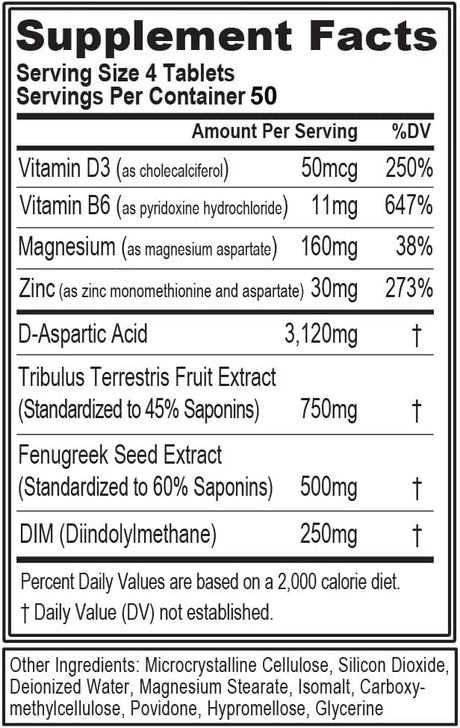 Evlution Nutrition Testosterone Booster EVL Test 200 Tabletas - The Red Vitamin MX