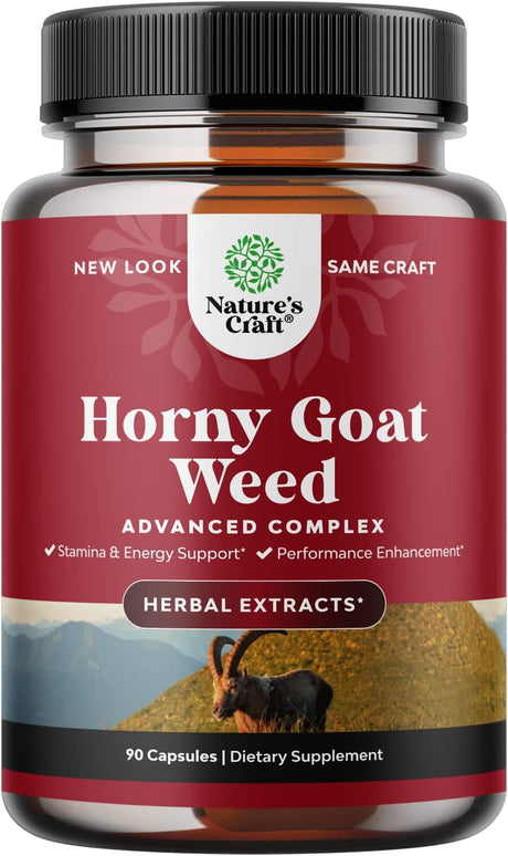 Natures Craft Horny Goat Weed Advanced Complex 1000Mg. 90 Capsulas - The Red Vitamin MX