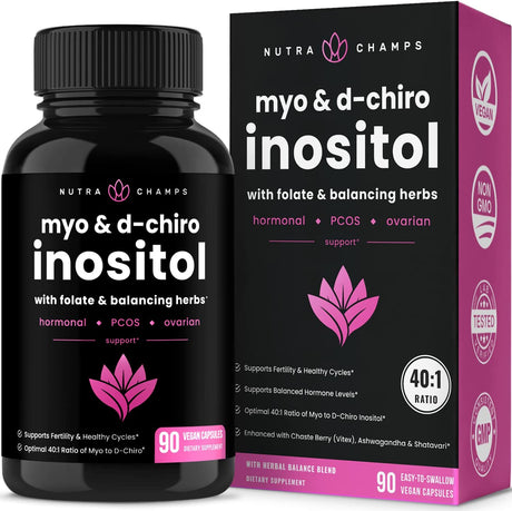 Nutra Champs Myo-Inositol & D-Chiro Inositol 90 Capsulas - The Red Vitamin MX