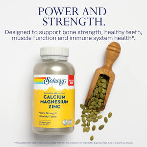 Solaray Calcium Magnesium Zinc 275 Capsulas - The Red Vitamin MX