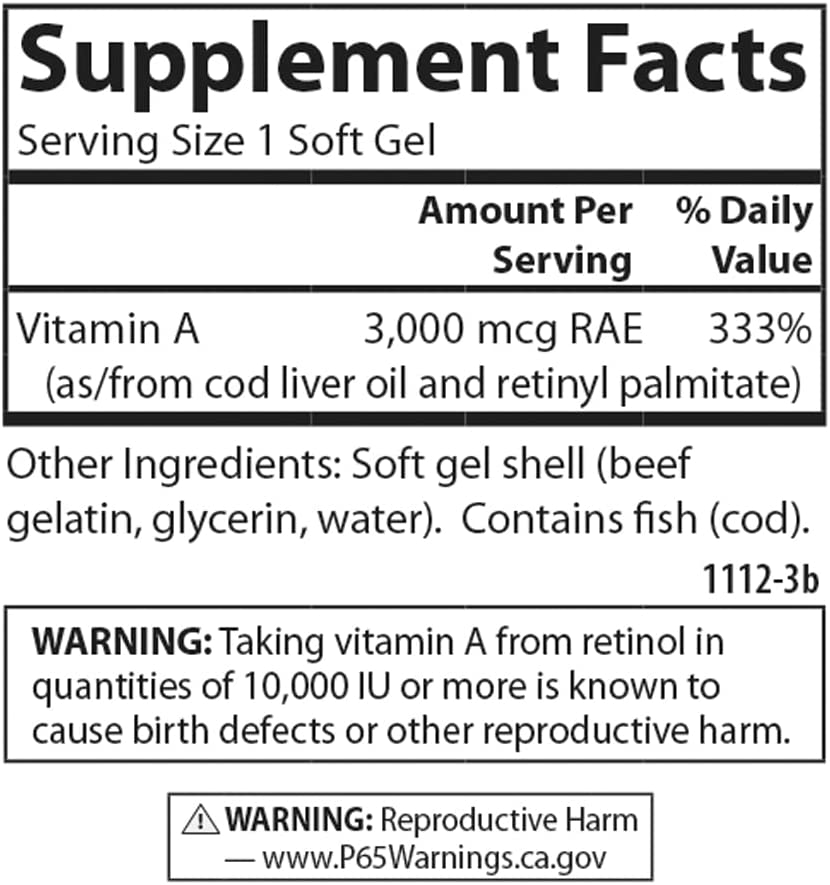 Carlson Vitamin A 25,000IU 250 Capsulas Blandas - The Red Vitamin MX