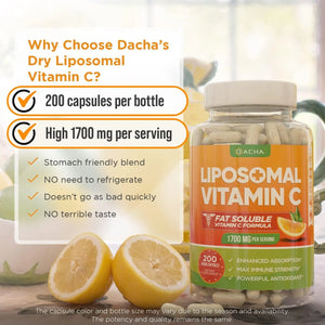 DACHA - DACHA Nutrition Natural Liposomal Vitamin C 1500Mg. 200 Capsulas - The Red Vitamin MX - Suplementos Alimenticios - {{ shop.shopifyCountryName }}