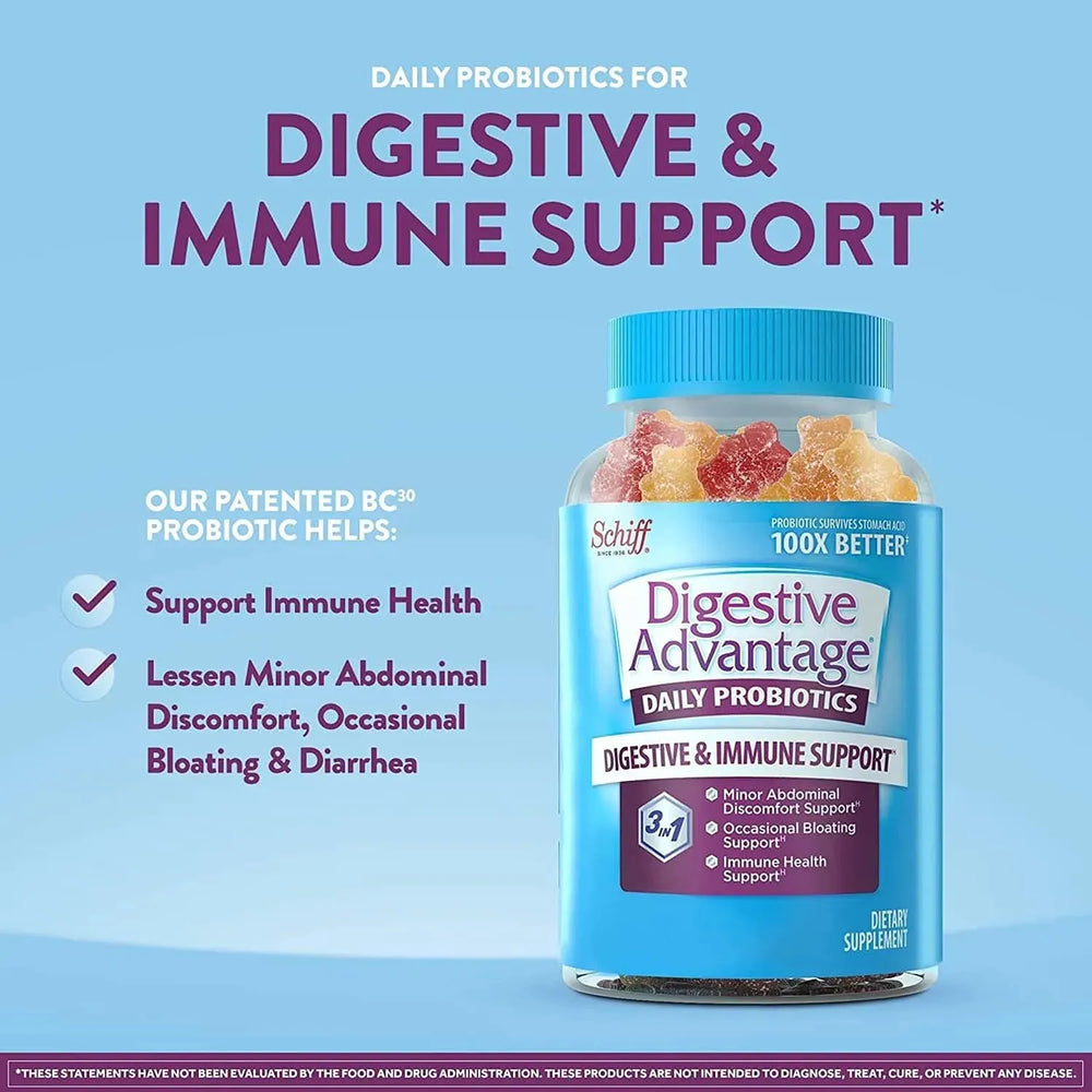 DIGESTIVE ADVANTAGE - Digestive Advantage Probiotic Daily Probiotics Gummies 80 Gomitas - The Red Vitamin MX - Suplementos Alimenticios - {{ shop.shopifyCountryName }}