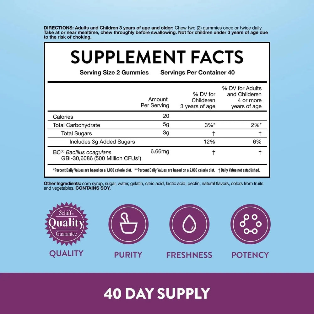 DIGESTIVE ADVANTAGE - Digestive Advantage Probiotic Daily Probiotics Gummies 80 Gomitas - The Red Vitamin MX - Suplementos Alimenticios - {{ shop.shopifyCountryName }}