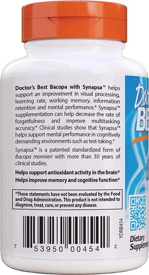 DOCTOR'S BEST - Doctor's Best Bacopa with Synapsa 320Mg. 60 Capsulas - The Red Vitamin MX - Suplementos Alimenticios - {{ shop.shopifyCountryName }}