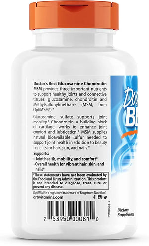 DOCTOR'S BEST - Doctor's Best Glucosamine Chondroitin Msm with OptiMSM 240 Capsulas - The Red Vitamin MX - Suplementos Alimenticios - {{ shop.shopifyCountryName }}