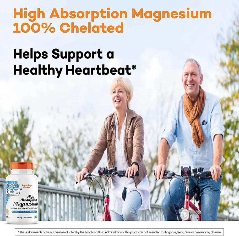 DOCTOR'S BEST - Doctor's Best High Absorption Magnesium 100% Chelated 240 Tabletas - The Red Vitamin MX - Suplementos Alimenticios - {{ shop.shopifyCountryName }}