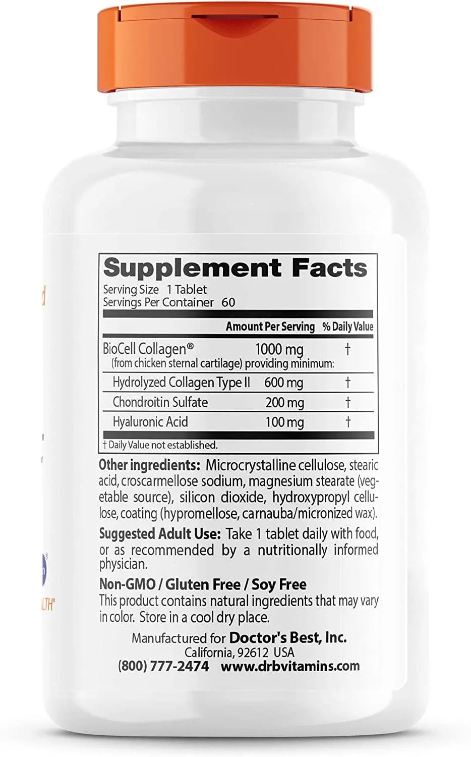 DOCTOR'S BEST - Doctor's Best Hyaluronic Acid with Chondroitin Sulfate 60 Capsulas - The Red Vitamin MX - Suplementos Alimenticios - {{ shop.shopifyCountryName }}