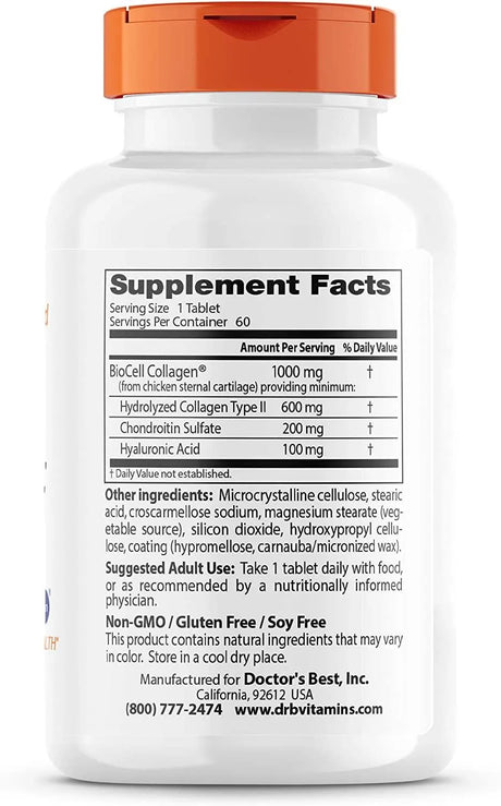 DOCTOR'S BEST - Doctor's Best Hyaluronic Acid with Chondroitin Sulfate 60 Capsulas - The Red Vitamin MX - Suplementos Alimenticios - {{ shop.shopifyCountryName }}