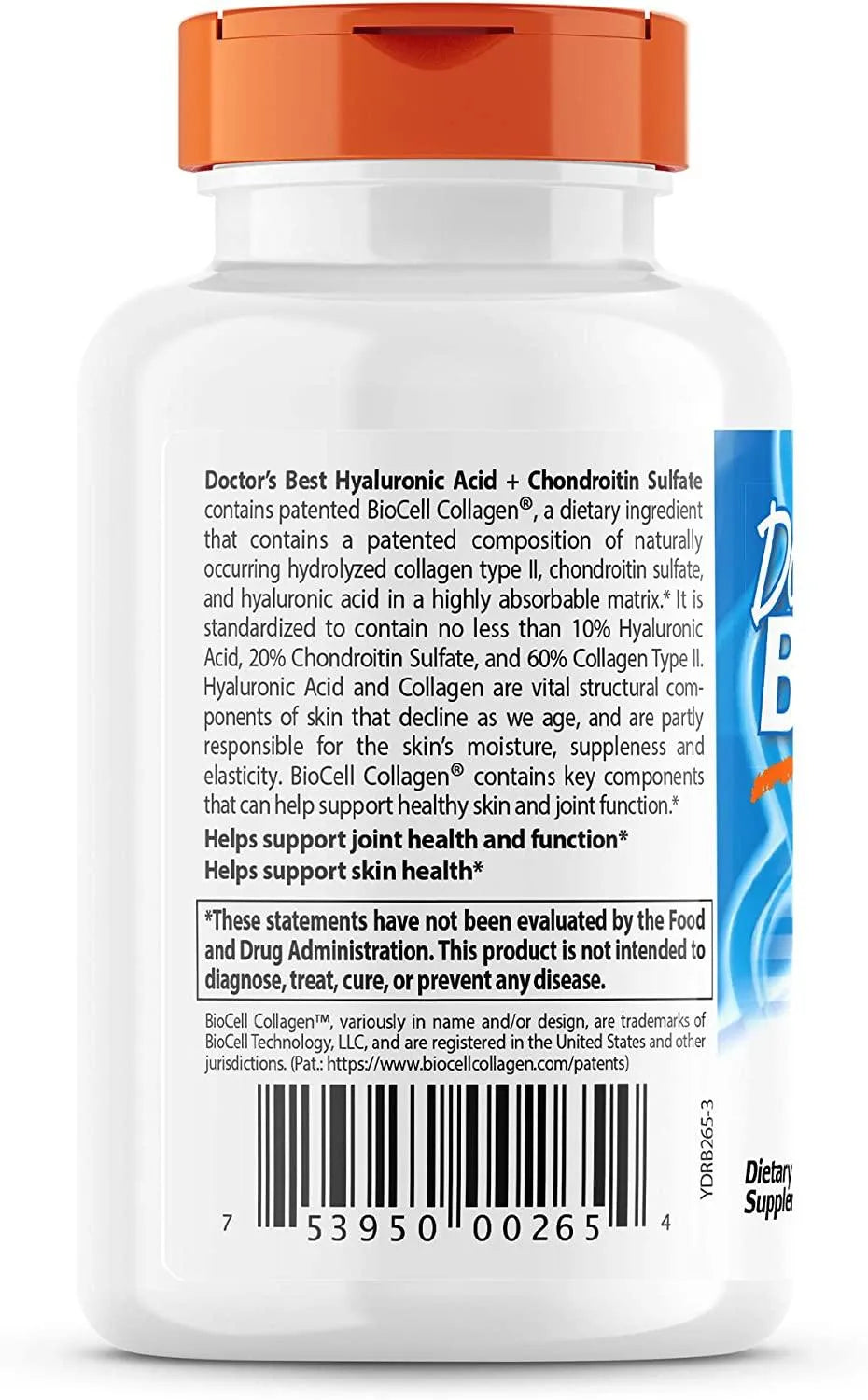 DOCTOR'S BEST - Doctor's Best Hyaluronic Acid with Chondroitin Sulfate 60 Capsulas - The Red Vitamin MX - Suplementos Alimenticios - {{ shop.shopifyCountryName }}