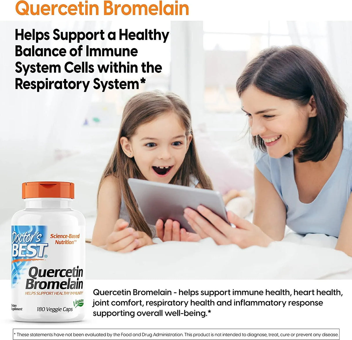 DOCTOR'S BEST - Doctor's Best Quercetin Bromelain 180 Capsulas - The Red Vitamin MX - Suplementos Alimenticios - {{ shop.shopifyCountryName }}