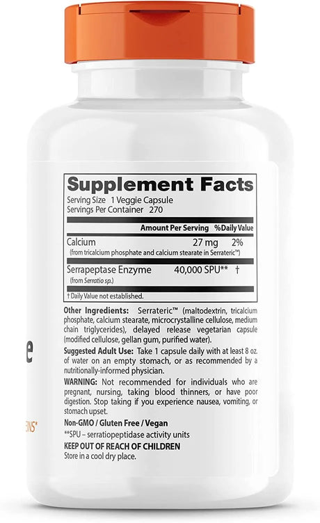 DOCTOR'S BEST - Doctor's Best Serrapeptase 40,000 SPU 90 Capsulas - The Red Vitamin MX - Suplementos Alimenticios - {{ shop.shopifyCountryName }}