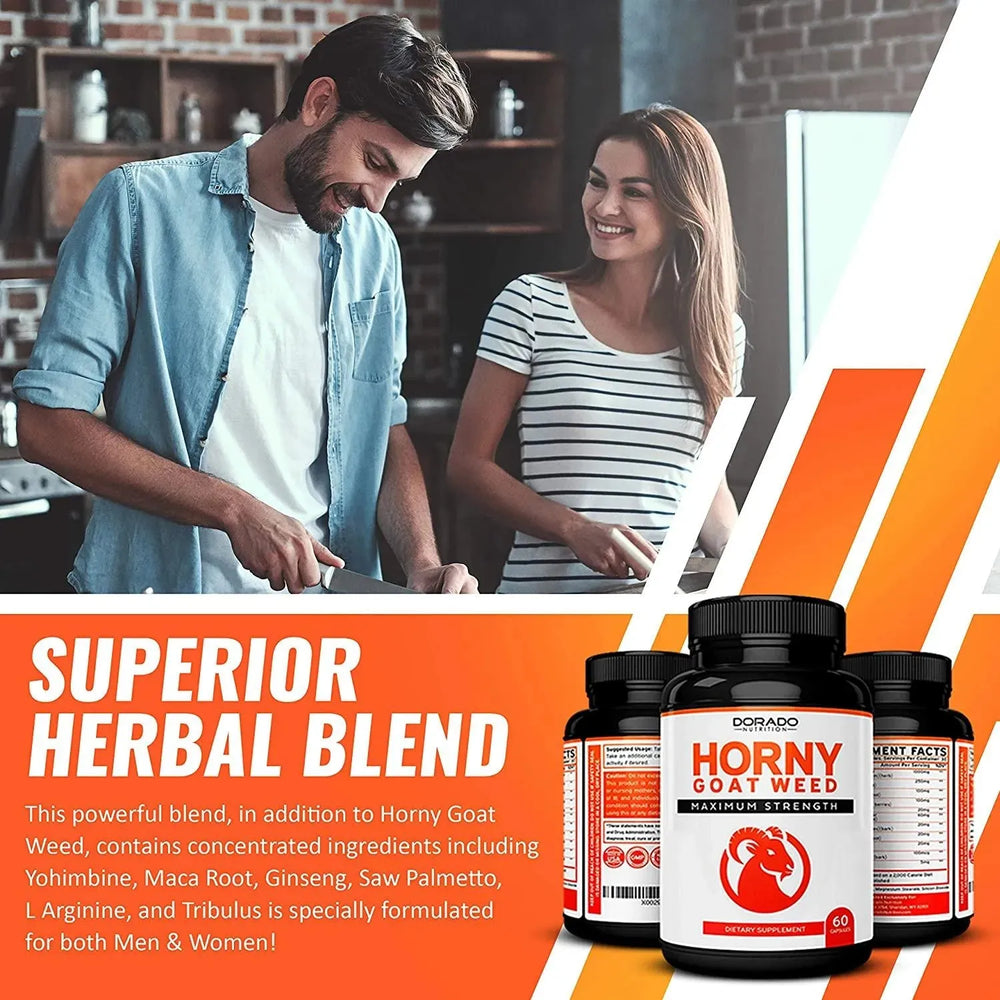 DORADO NUTRITION - Dorado Nutrition Horny Goat Weed For Men and Women 60 Capsulas - The Red Vitamin MX - Suplementos Alimenticios - {{ shop.shopifyCountryName }}