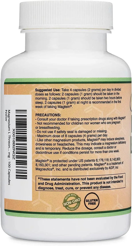 DOUBLE WOOD SUPPLEMENTS - Double Wood Supplements Magnesium L Threonate 2000Mg. 100 Capsulas - The Red Vitamin MX - Suplementos Alimenticios - {{ shop.shopifyCountryName }}