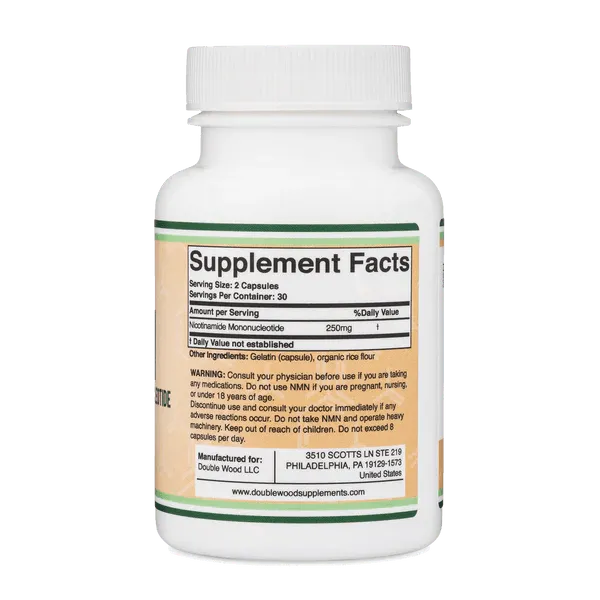 DOUBLE WOOD SUPPLEMENTS - Double Wood Supplements NAD 250Mg. 60 Capsulas - The Red Vitamin MX - Suplementos Alimenticios - {{ shop.shopifyCountryName }}