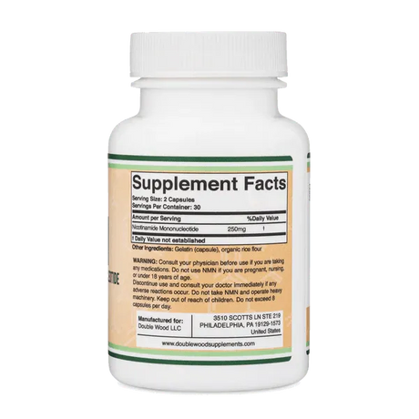 DOUBLE WOOD SUPPLEMENTS - Double Wood Supplements NAD 250Mg. 60 Capsulas - The Red Vitamin MX - Suplementos Alimenticios - {{ shop.shopifyCountryName }}