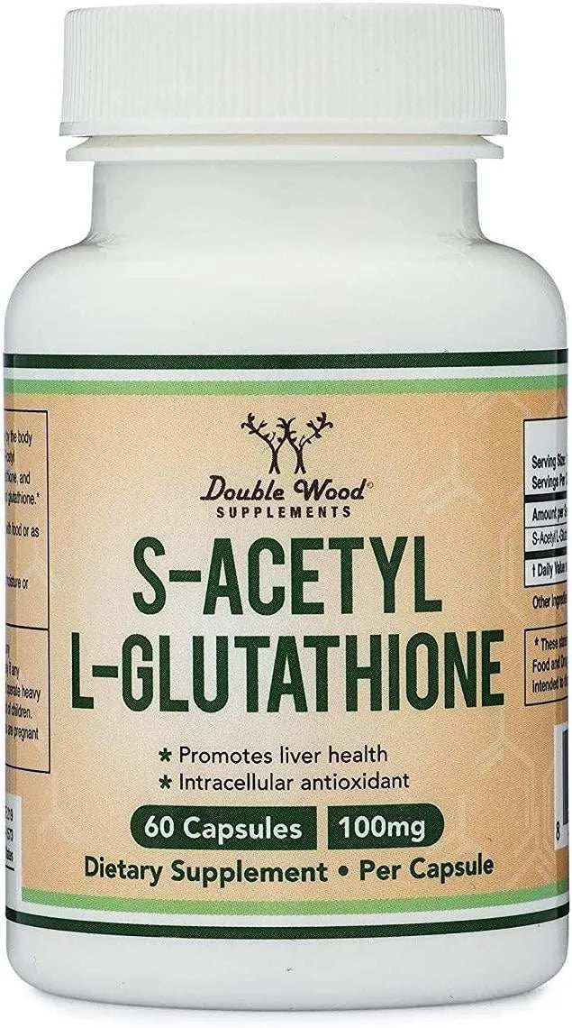 DOUBLE WOOD SUPPLEMENTS - Double Wood Supplements S-Acetyl L-Glutathione 100Mg. 60 Capsulas - The Red Vitamin MX - Suplementos Alimenticios - {{ shop.shopifyCountryName }}