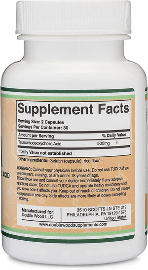 DOUBLE WOOD SUPPLEMENTS - Double Wood Supplements Tudca 500Mg. 60 Capsulas - The Red Vitamin MX - Suplementos Alimenticios - {{ shop.shopifyCountryName }}