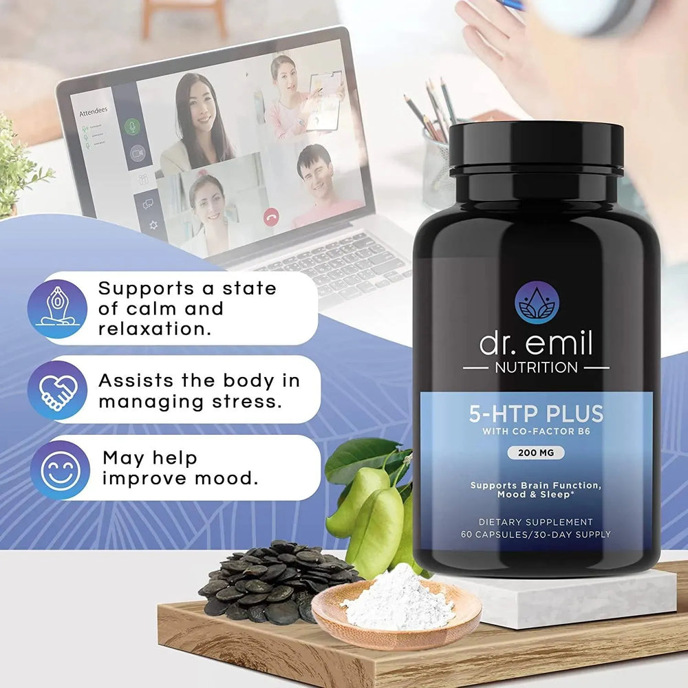 DR EMIL NUTRITION - DR EMIL NUTRITION 200 MG 5-HTP Plus Serotonin Synthesizers and Cofactor B6 60 Capsulas - The Red Vitamin MX - Suplementos Alimenticios - {{ shop.shopifyCountryName }}