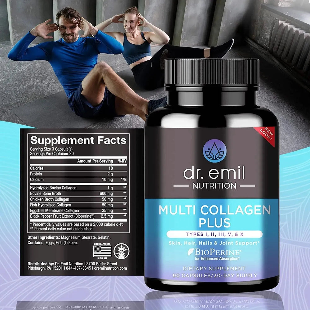 DR EMIL NUTRITION - DR EMIL NUTRITION Multi Collagen Plus Types I, II, III, V & X 90 Capsulas - The Red Vitamin MX - Suplementos Alimenticios - {{ shop.shopifyCountryName }}