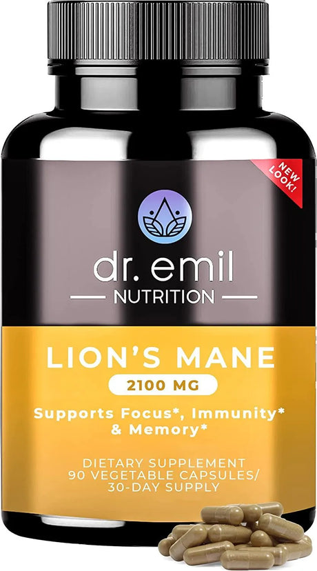 DR EMIL NUTRITION - DR EMIL NUTRITION Organic Lions Mane Mushroom 2100Mg. 90 Capsulas - The Red Vitamin MX - Suplementos Alimenticios - {{ shop.shopifyCountryName }}