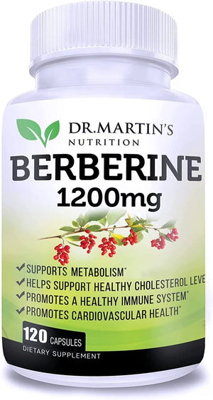 DR. MARTIN'S NUTRITION - Dr. Martin's Nutrition Berberine 1200Mg. 120 Capsulas - The Red Vitamin MX - Suplementos Alimenticios - {{ shop.shopifyCountryName }}