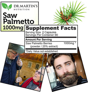 DR. MARTIN'S NUTRITION - Dr Martin's Nutrition Saw Palmetto 1000Mg. 180 Capsulas - The Red Vitamin MX - Suplementos Alimenticios - {{ shop.shopifyCountryName }}