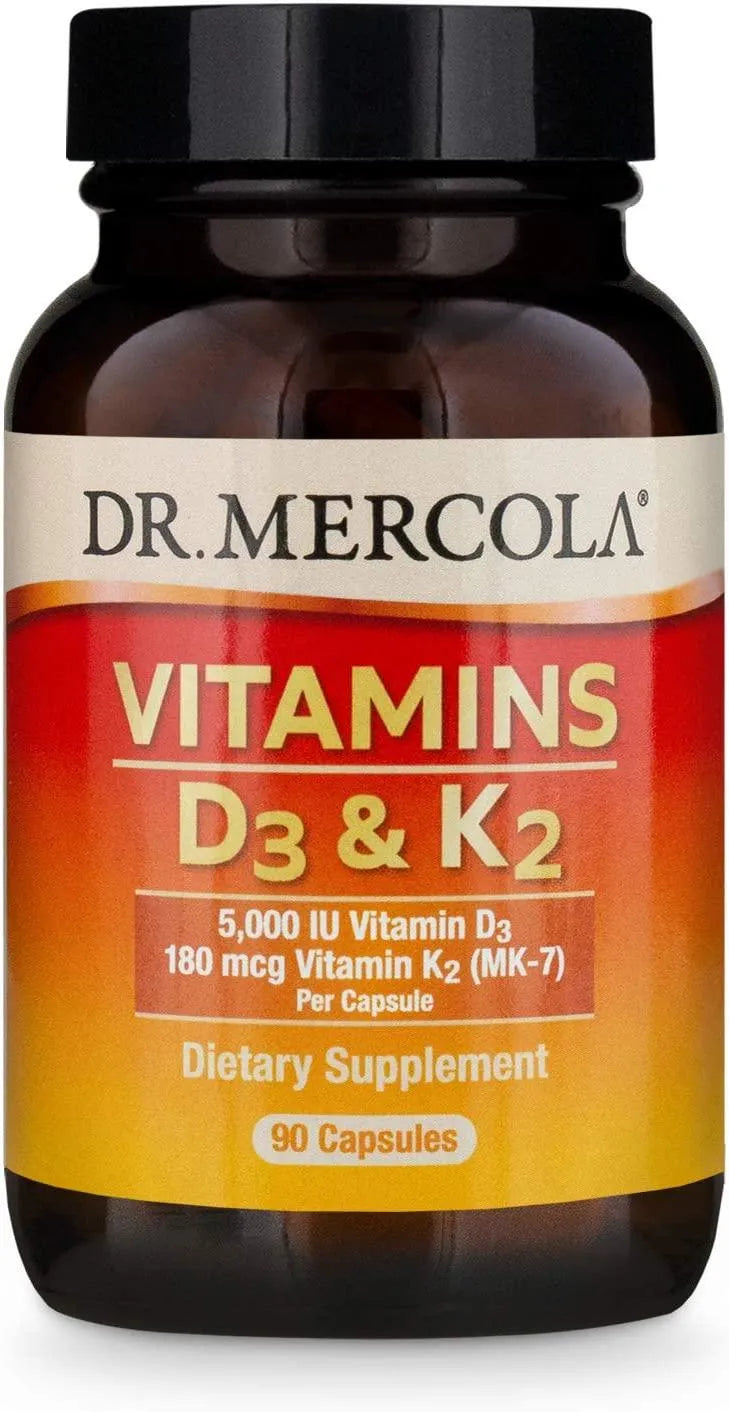 DR MERCOLA - Dr. Mercola Vitamins D3 and K2 90 Capsulas - The Red Vitamin MX - Suplementos Alimenticios - {{ shop.shopifyCountryName }}