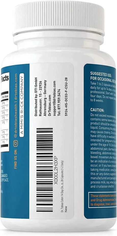 DR TOBIAS - Dr Tobias Colon 14 Day Quick Cleanse 28 Capsulas Suministro 14 Dias - The Red Vitamin MX - Suplementos Alimenticios - {{ shop.shopifyCountryName }}