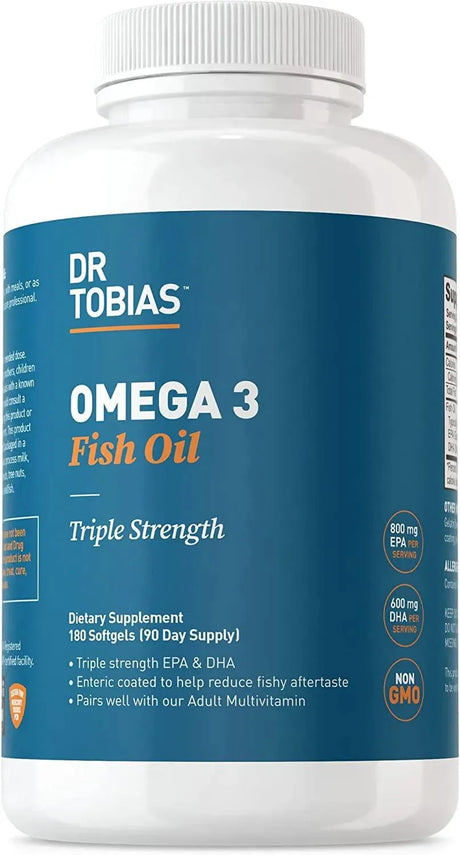 DR TOBIAS - Dr Tobias Omega 3 Fish Oil Triple Strength 2,000Mg. 180 Capsulas Blandas - The Red Vitamin MX - Suplementos Alimenticios - {{ shop.shopifyCountryName }}