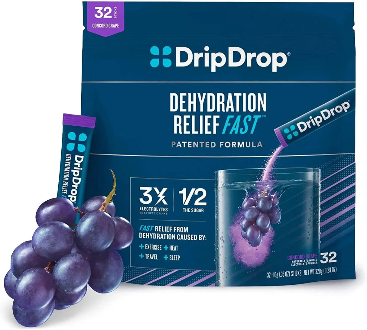 DRIPDROP - DripDrop Hydration Electrolyte Powder Packets 32 Paquetes - The Red Vitamin MX - Suplementos Alimenticios - {{ shop.shopifyCountryName }}