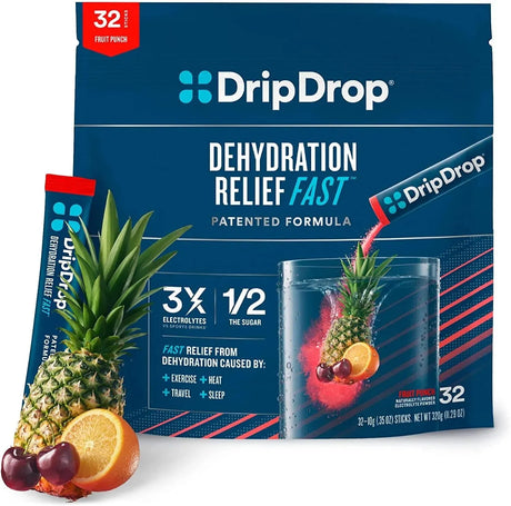 DRIPDROP - DripDrop Hydration Electrolyte Powder Packets 32 Paquetes - The Red Vitamin MX - Suplementos Alimenticios - {{ shop.shopifyCountryName }}