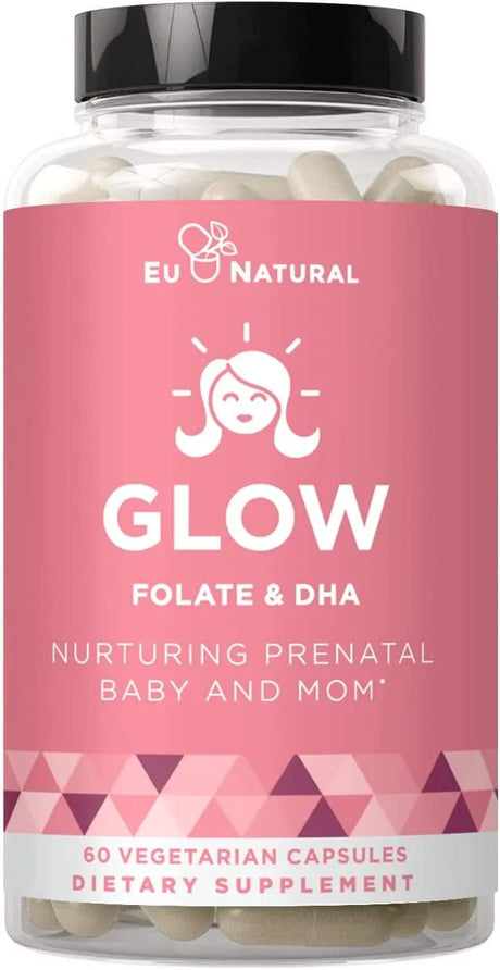 EU NATURAL - EU Natural Glow Prenatal Vitamins + Folate & DHA 60 Capsulas - The Red Vitamin MX - Suplementos Alimenticios - {{ shop.shopifyCountryName }}