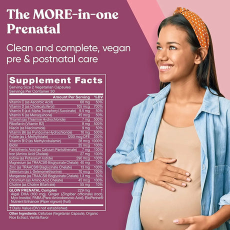 EU NATURAL - EU Natural Glow Prenatal Vitamins + Folate & DHA 60 Capsulas - The Red Vitamin MX - Suplementos Alimenticios - {{ shop.shopifyCountryName }}