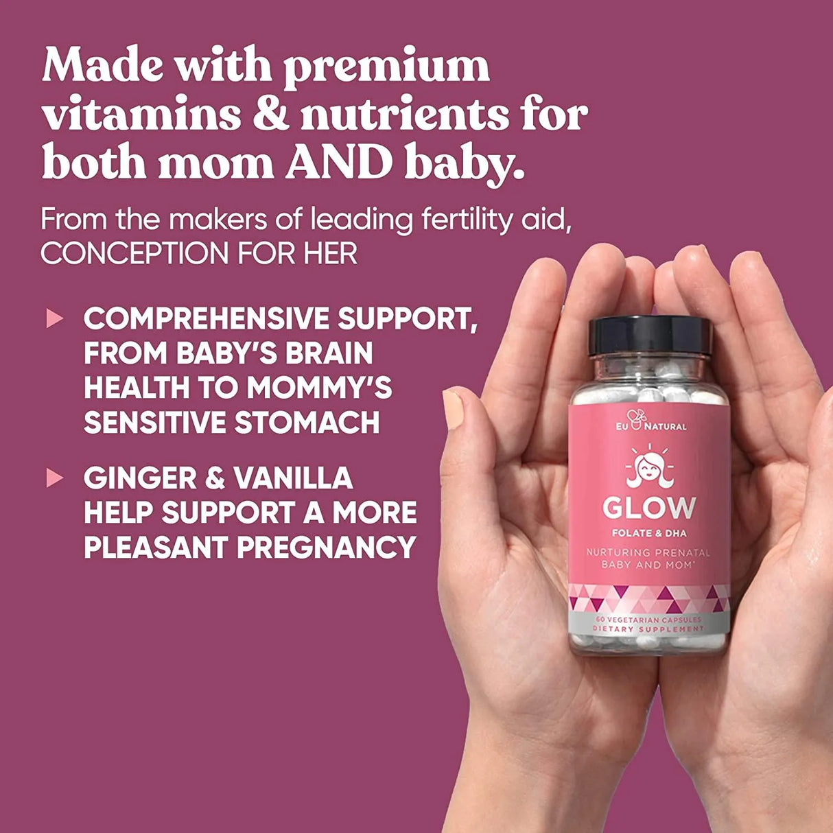 EU NATURAL - EU Natural Glow Prenatal Vitamins + Folate & DHA 60 Capsulas - The Red Vitamin MX - Suplementos Alimenticios - {{ shop.shopifyCountryName }}