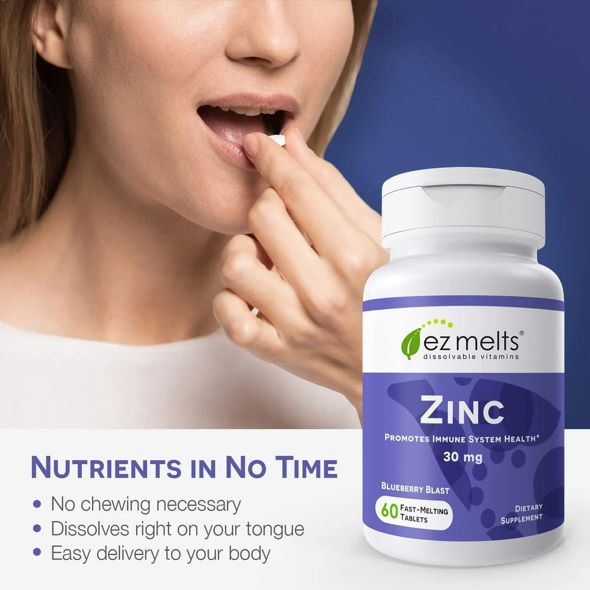 EZ MELTS - EZ Melts Zinc 30Mg. 60 Tabletas - The Red Vitamin MX - Suplementos Alimenticios - {{ shop.shopifyCountryName }}