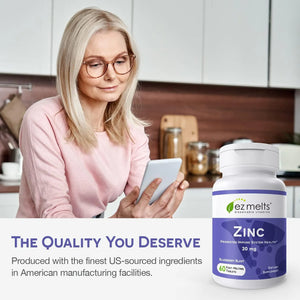 EZ MELTS - EZ Melts Zinc 30Mg. 60 Tabletas - The Red Vitamin MX - Suplementos Alimenticios - {{ shop.shopifyCountryName }}