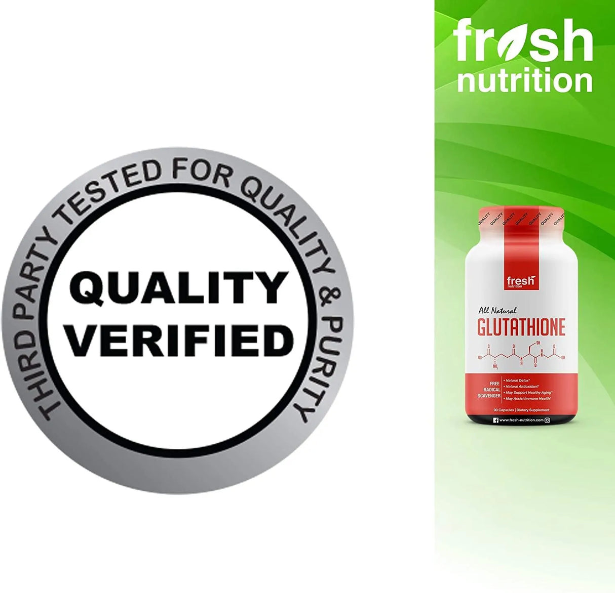 FRESH NUTRITION - Fresh Nutrition Glutathione 90 Capsulas - The Red Vitamin MX - Suplementos Alimenticios - {{ shop.shopifyCountryName }}